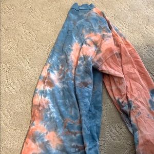 Blue and pink tie dye